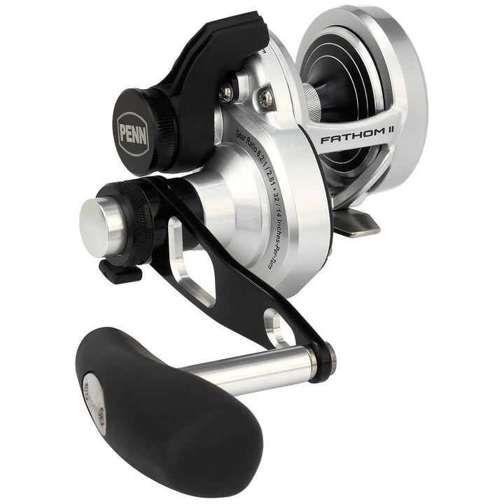 Penn Fathom II Lever Drag 2 Speed Angelrolle Right-15.8oz, Right-15.8oz