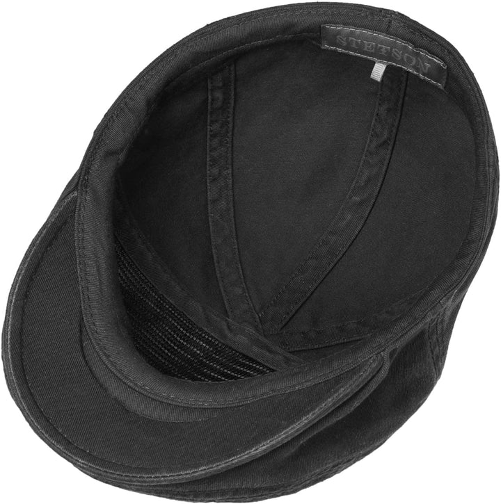 Stetson Paradise Cotton Schirmmütze Flat Cap UV-Schutz 40 Baumwolle Herren Sommer Winter S Schwarz,
