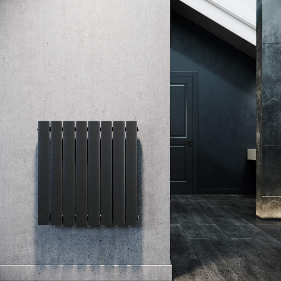 ELEGANT Paneelheizkörper Horizontal 630 x 616 mm Anthrazit Badezimmer/Wohnraum Einlagig Horizontal H
