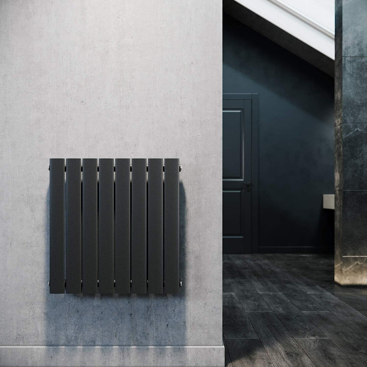 ELEGANT Paneelheizkörper Horizontal 630 x 616 mm Anthrazit Badezimmer/Wohnraum Einlagig Horizontal H
