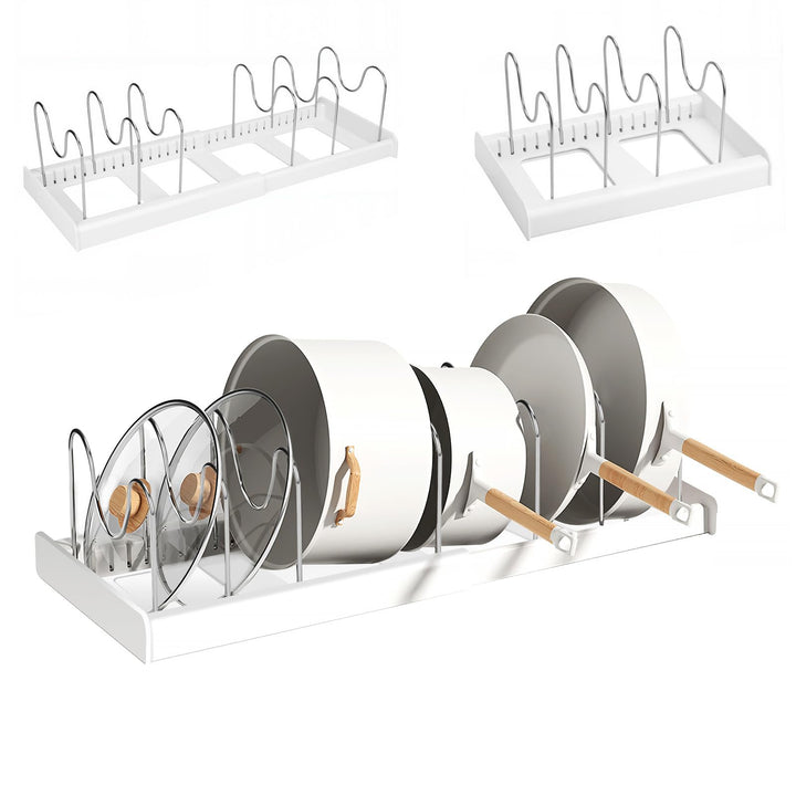 Topfdeckelhalter,Deckelhalter Küche,Erweiterbar Topfdeckel Organizer mit 10 Verstellbaren Fächern,Pf