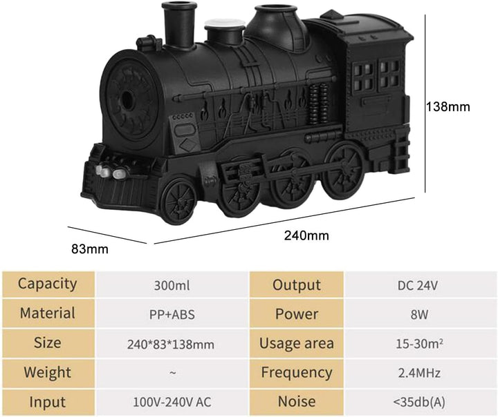 perfk Retro Train Diffusor für ätherische Öle, Luftbefeuchter, EU 220 V Stecker