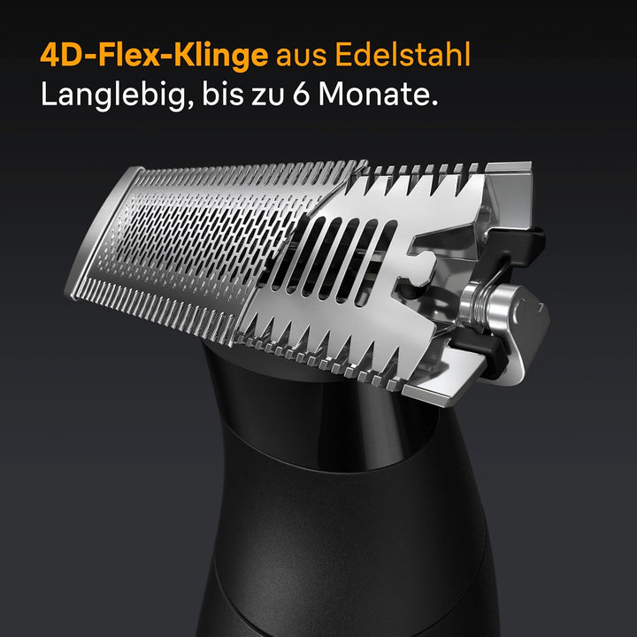 Braun Series X Barttrimmer/ Bodygroomer / Elektrorasierer Herren / Haarschneidemaschine Profi, 6 Auf
