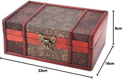 Tyenaza Aufbewahrungsbox aus Holz im Vintage-Stil mit grossem Fassungsvermögen, Vintage-Dekorationsb