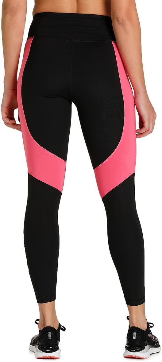 PUMA Damen Tights, Black Sunset Pink