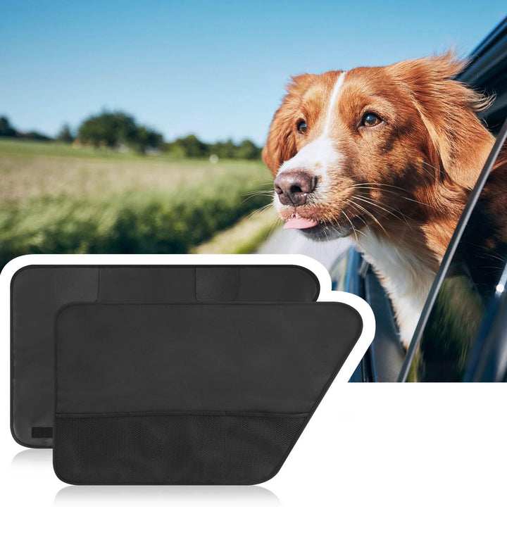 Autotürschutz für Hunde, wasserdicht, kratzfest, mit Netztaschen für Snacks und Spielzeug, Fahrzeugt