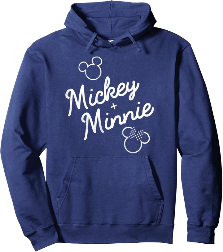 Disney Mickey Plus Minnie Mouse Outline Pullover Hoodie