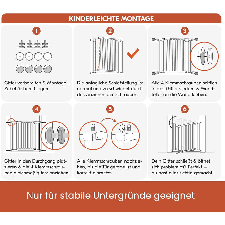 Hauck Treppenschutzgitter / Türschutzgitter Stop N Safe 2 incl. 9 cm Verlängerung, für Breiten 84 -