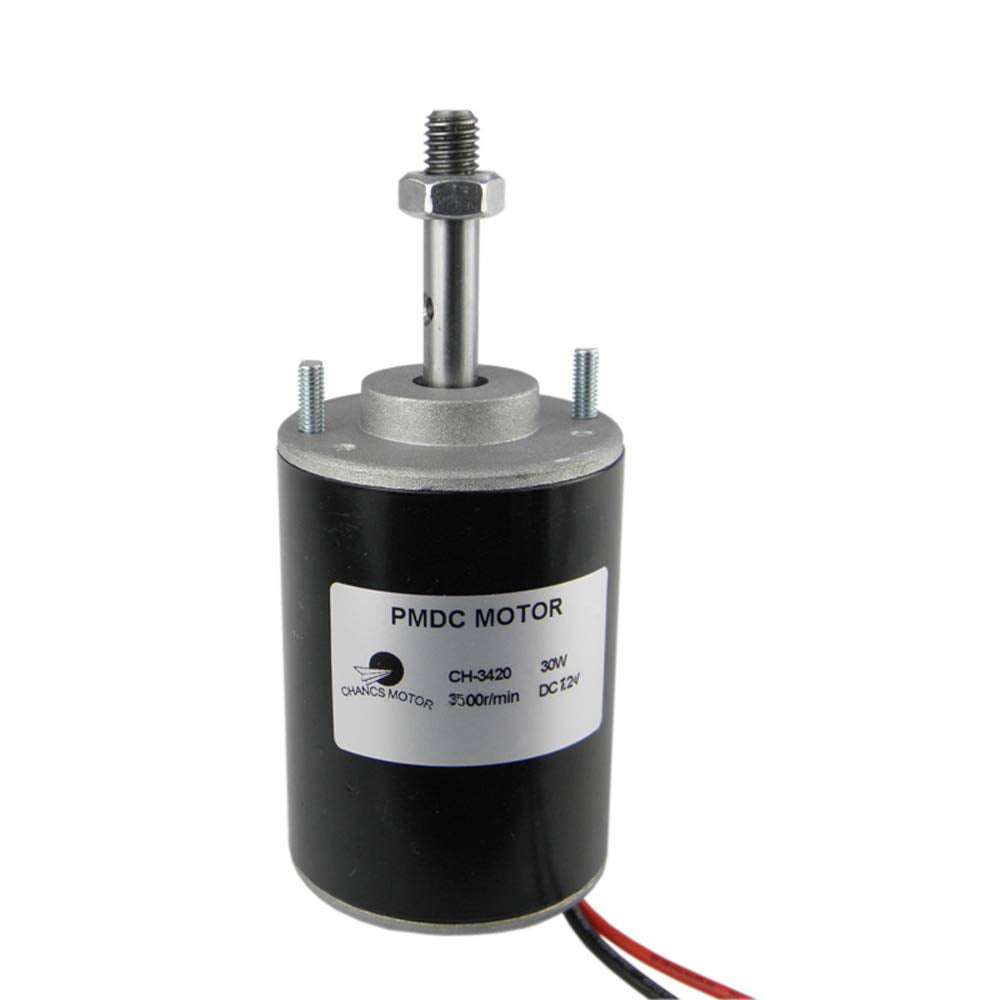 CHANCS 12V 3500RPM Permanentmagnet DC-Motor 30W CW/CCW reversibel hohe Drehzahl geräuscharm reversib