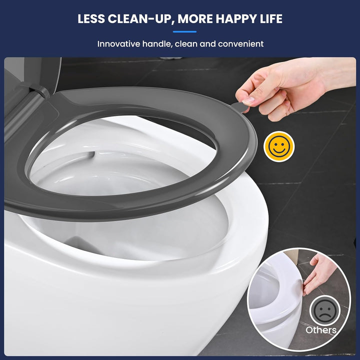 YEAUPE PRO Toilettendeckel mit Absenkautomatik,WC Sitz mit Quick-Release-Funktion und Softclose Abse