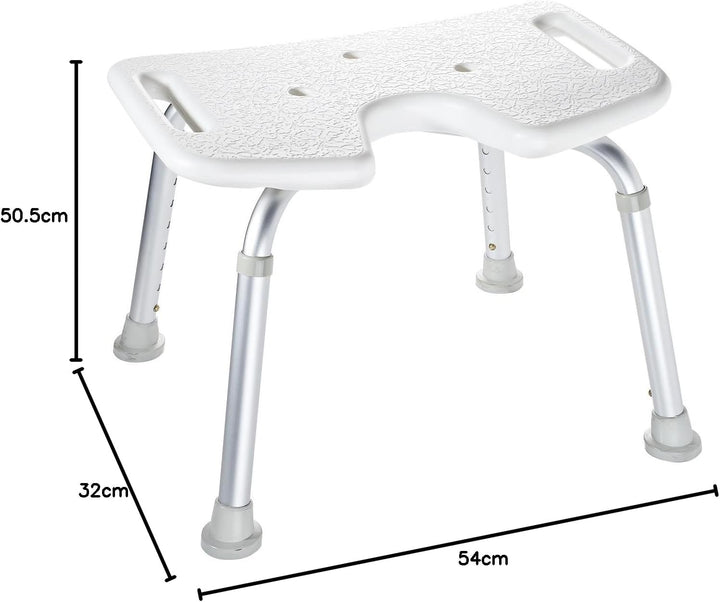 RIDDER Assistent A0050501 Bad-Hocker, Dusch-Hocker mit Hygieneausschnitt, weiss