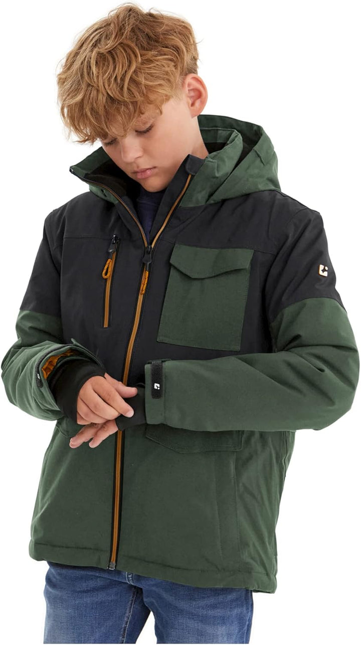 Killtec Jungen Outdoorjacke Funktionsjacke mit Kapuze und Schneefang KOW 29 BYS SKI Jckt wasserdicht