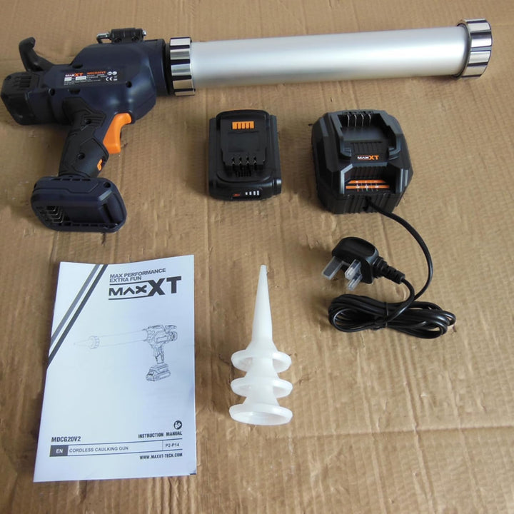 MAXXT kartuschenpresse akku, 20V 2500N, 0,8-8mm/s Ausgabegeschwindigkeit, 600ml/20Oz Kartuschengröss