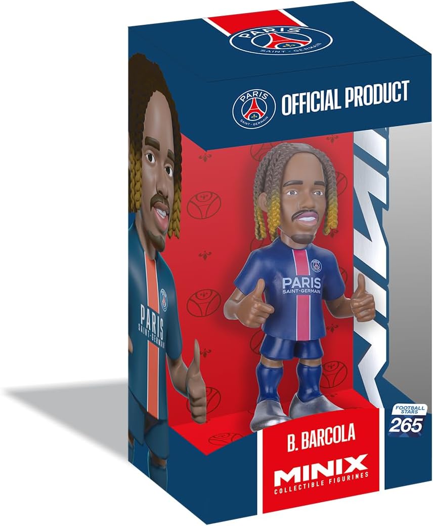 MINIX - Football Stars #265 - PSG - Barcola - Sammelfigur 12 cm