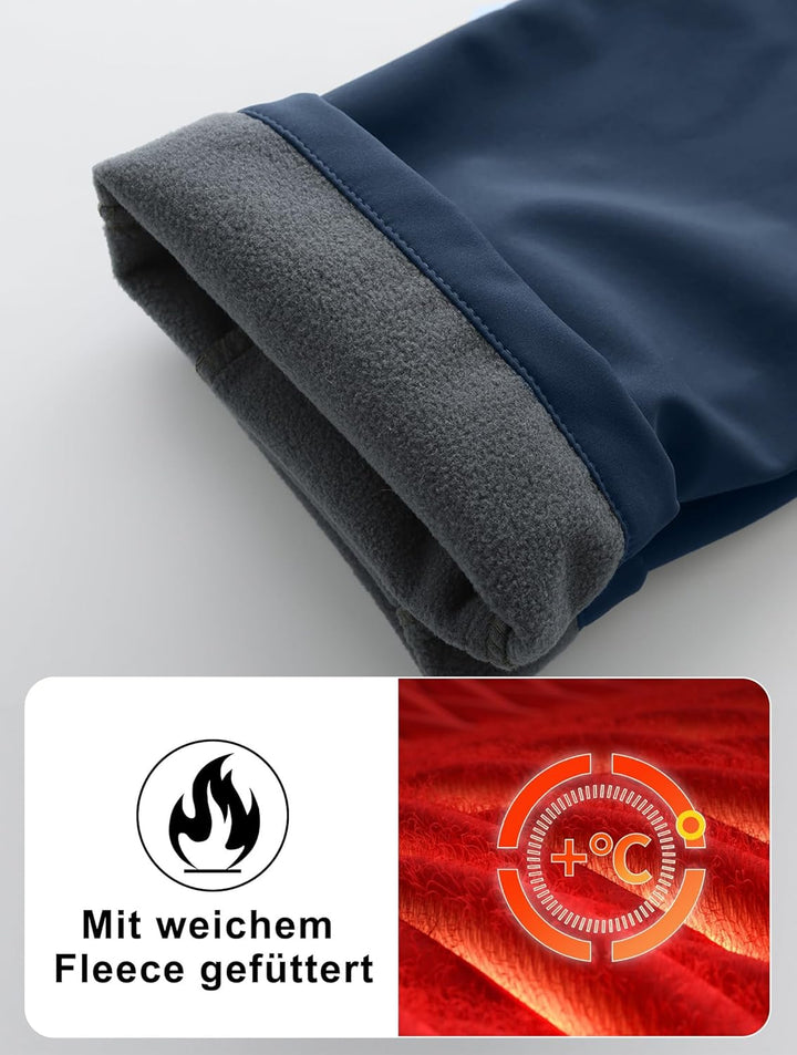 Zzkouine Kinder Softshellhose Schneehose Skihose Warme Hosen Jungen Mädchen Winterhose Outdoorhose W