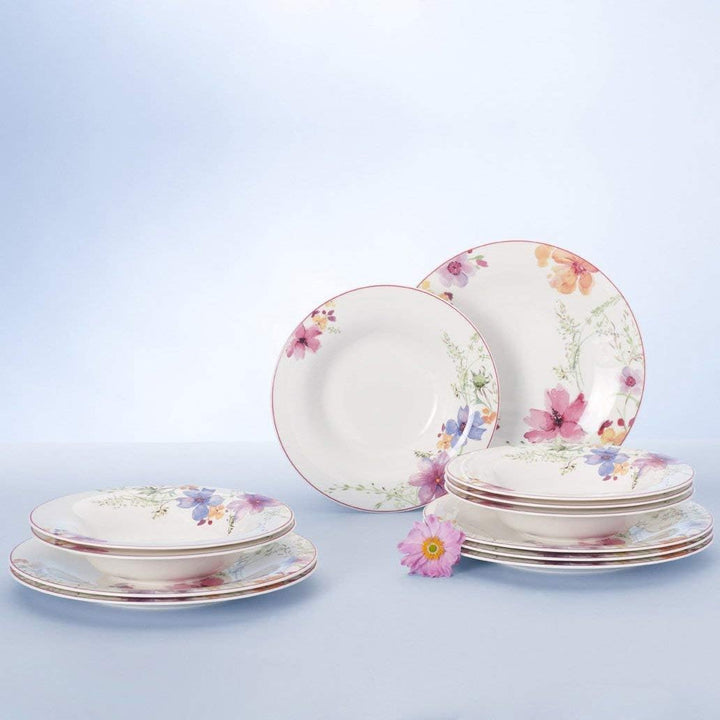 Villeroy & Boch 1041007609 Gechirr-Service, Porzellan, floral, 34,8 x 19,7 x 32,4 cm, 12 Einheiten T