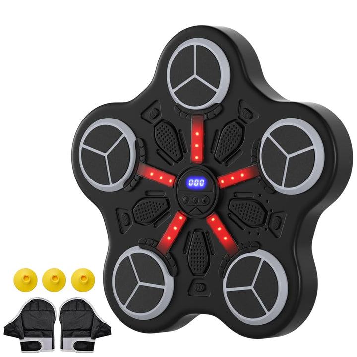 Smart Music Boxing Machine Wand-Boxtrainer mit Bluetooth &, Touchscreen, 3 Modi/3 Geschwindigkeiten,