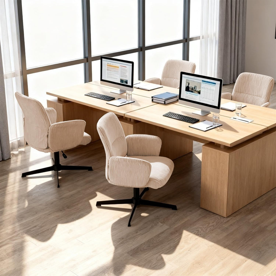 MEUBLE Cosy Bürostuhl Ergonomisch Schreibtischstuhl mit höhenverstellbar Armlehnen 360° Drehbar Schm