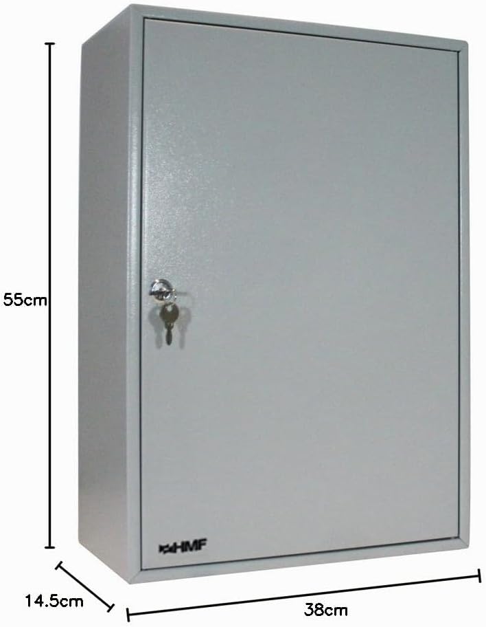 HMF 135300-07 Schlüsselschrank Schlüsselkasten, 300 Haken, 55,0 x 38,0 x 20,5 cm, 14,5 kg, lichtgrau