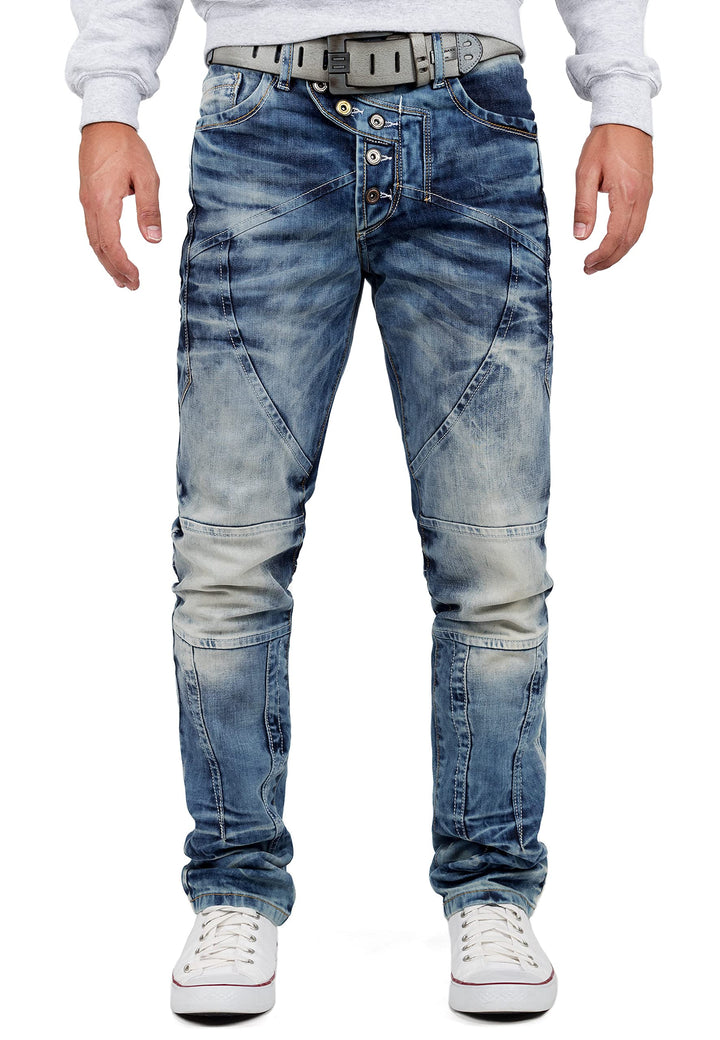 Cipo &amp; Baxx Herren Jeans in Regular &amp; Slim Fit im Biker- und Used-Look | Verschiedene Designs mit St