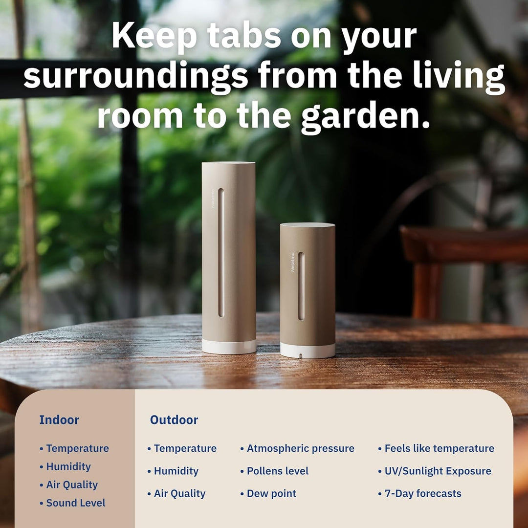 Netatmo Wetterstation ORIGINAL - 2. Generation, Innen & Aussen, Temperatur, Luftfeuchtigkeit, Luftqu