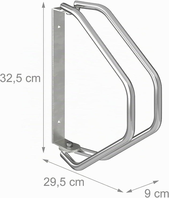 Relaxdays Fahrradständer, 2er Set, Wandmontage, stabiler Stahl, Fahrradwandhalter, 180° schwenkbar,