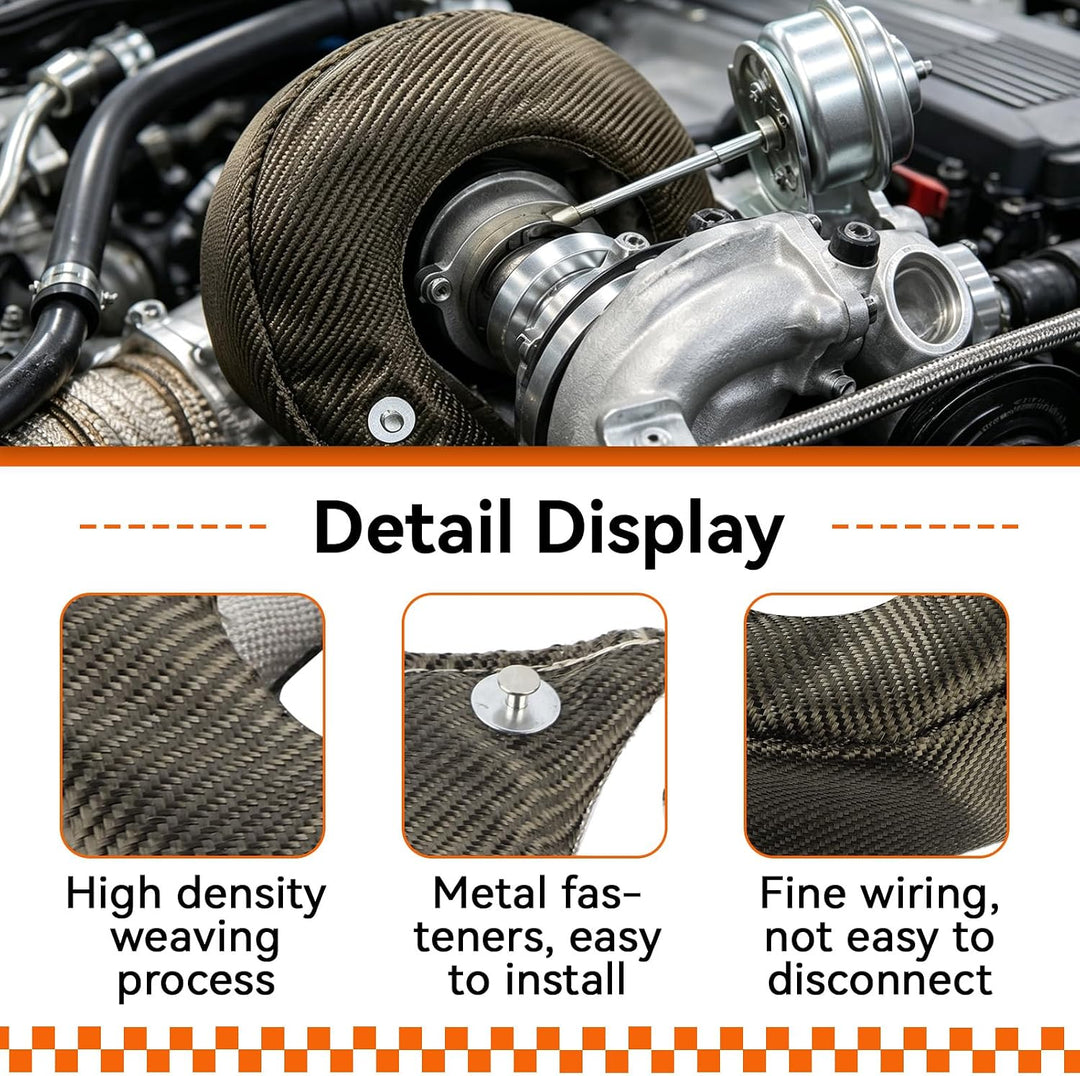 Turbo Shield Für T3/T25/T28/GT25/GT28/GT30/GT32/GT35/GT37/CT26, 2500°F Erträglich Einzelglasfaser Tu