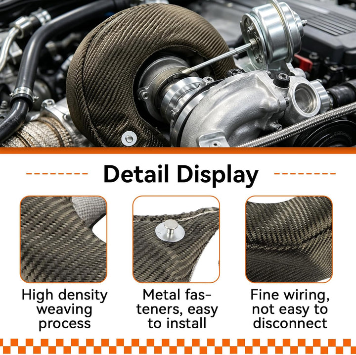 Turbo Shield Für T3/T25/T28/GT25/GT28/GT30/GT32/GT35/GT37/CT26, 2500°F Erträglich Einzelglasfaser Tu