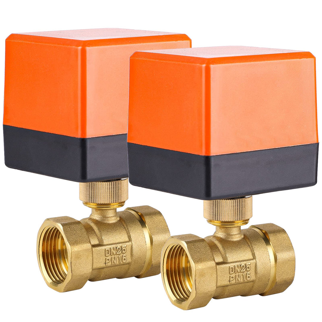 SWAWIS 2 Wege Zonenventil Kugelventil Motorkugelhahn DN25 G1 Zoll AC 230V Elektrisches Ventil Motorv