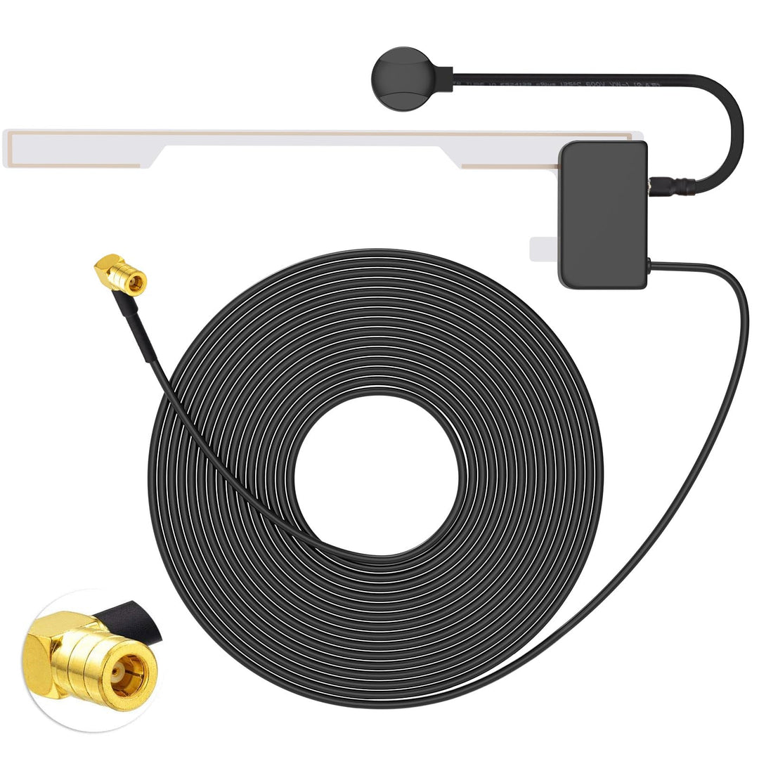Eightwood DAB Antenne Auto FM AM SMB Digtial DAB Autoradio Antenne mit 3 Meter DAB Scheibenantenne G