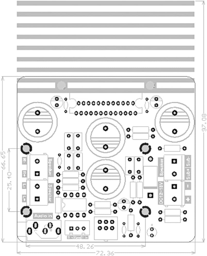DollaTek TDA7850 Digitalverstärker Subwoofer Soundkarte 2 x 80 W + 120 W Stereo-Verstärker Klasse AB