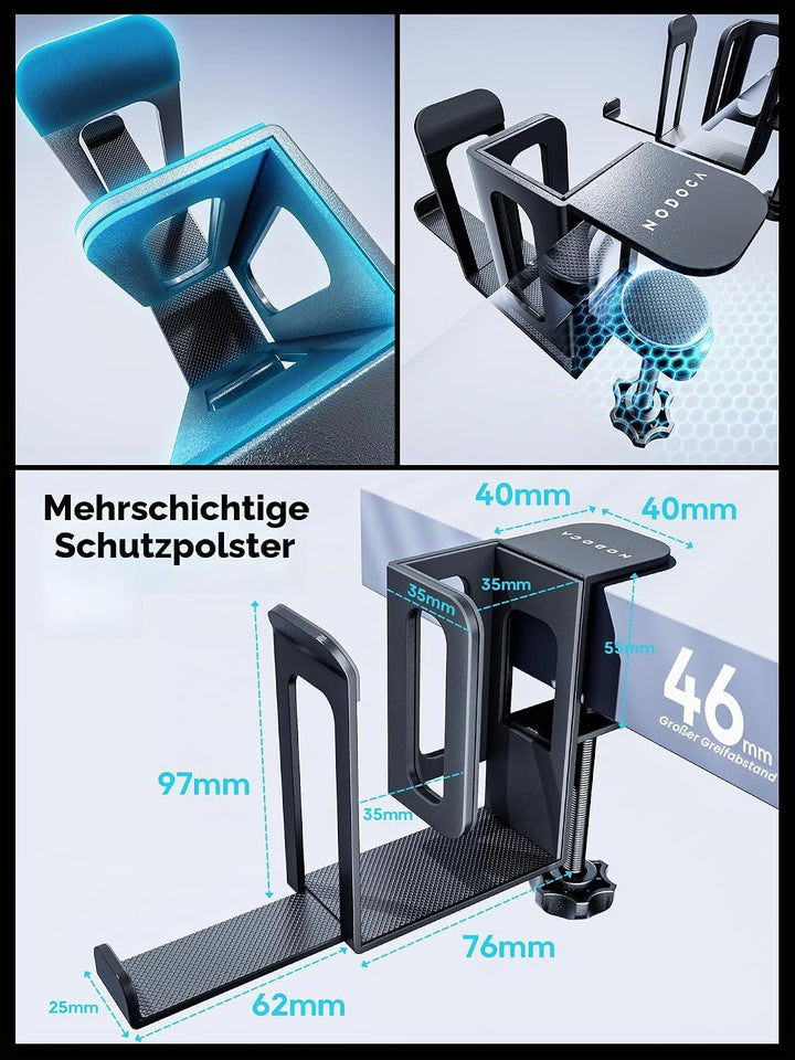 NODOCA Laptop Ständer Vertikal, Aluminium Vertikaler Laptop Ständer, Platzsparender Desktop-Seite Mo