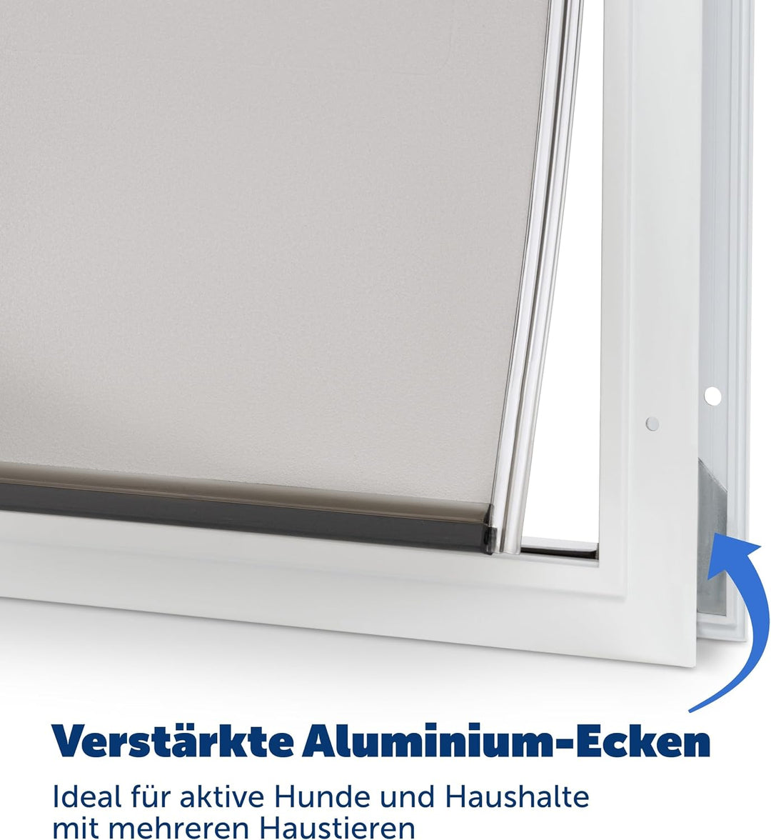 PetSafe Staywell Aluminium Hundeklappe, Langlebiger Aluminium-Rahmen, Magnetverschluss, Für Hunde bi
