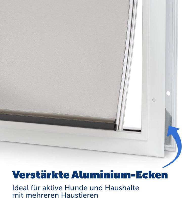 PetSafe Staywell Aluminium Hundeklappe, Langlebiger Aluminium-Rahmen, Magnetverschluss, Für Hunde bi