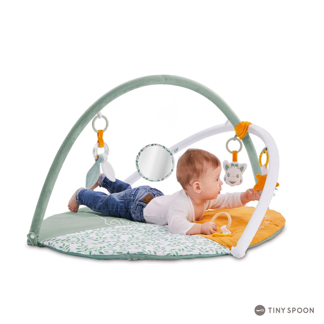 Sophie la Girafe – 2-in-1 doppelseitige Weckmatte – Spielmatte – Bühnenalter-Fotomatte – Aktivitätss
