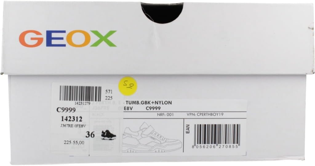 Geox Jungen J Perth Boy E Sneaker 30 EU Schwarz, 30 EU Schwarz