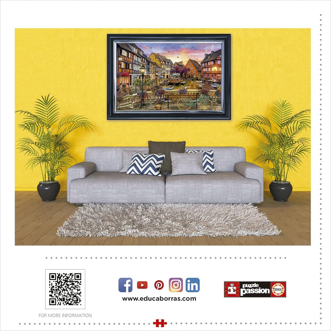 Educa 19051, Colmar, 3000 Teile Puzzle für Erwachsene und Kinder ab 14 Jahren, Frankreich, Elsass