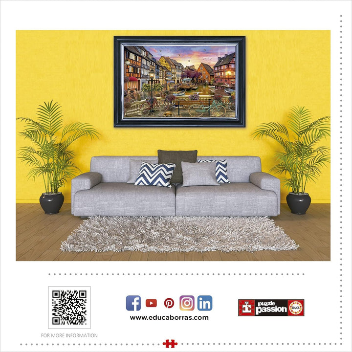 Educa 19051, Colmar, 3000 Teile Puzzle für Erwachsene und Kinder ab 14 Jahren, Frankreich, Elsass