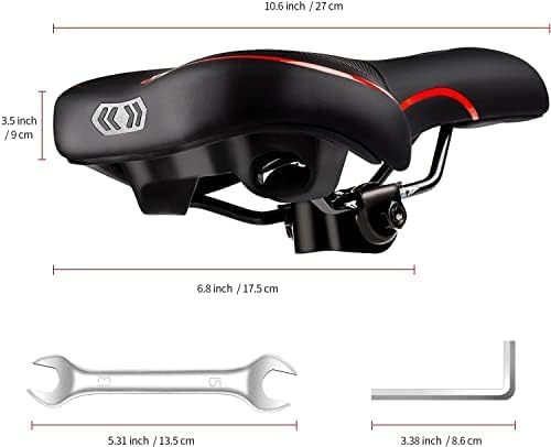 YOUNGDO Fahrradsattel Gel, Fahrradsitz mit Stossdämpfend und Atmungsaktiv, Ergonomisch Fahrrad Satte