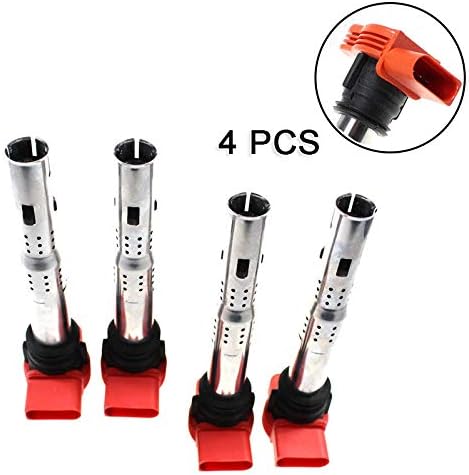 Germban 07K905715F Linke Ecke 4x Zündspule 06E905115E für A4 S4 A5 A6 S6 Alroad A7 A8 Q5 Q7 R8 2.8 3