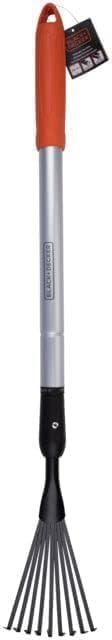 Black+Decker Rechen - Teleskopisch 78-111 cm - Aluminiumstiel und Karbonstahlkopf - Rostfrei