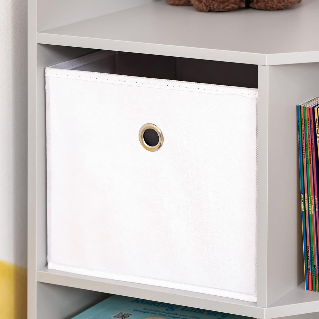 HOMCOM Kinderregal Bücherregal für Kinder Spielzeug-Organizer Kinderzimmerregal mit 3 Aufbewahrungsb
