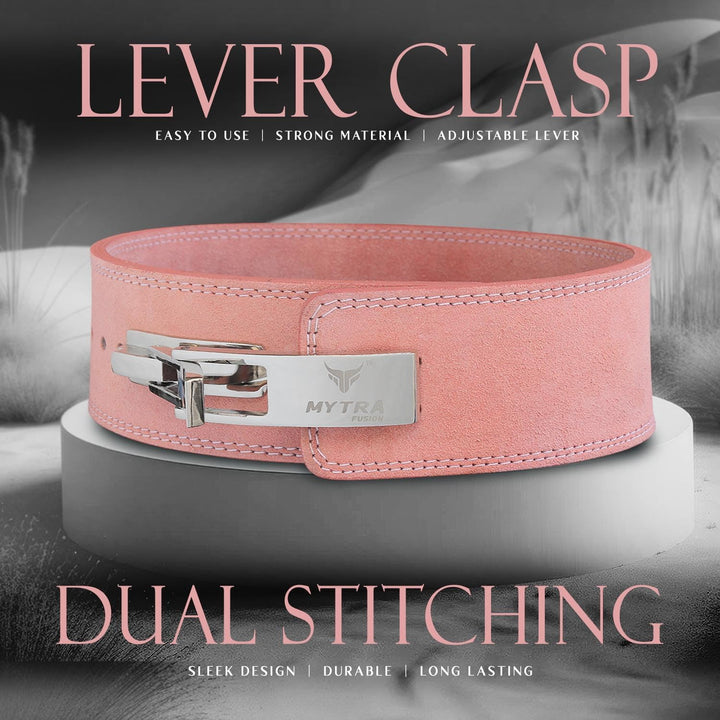 Mytra Fusion L2 Gym Fitness Gewichthebergürtel, Hocken, Kreuzheben Pink