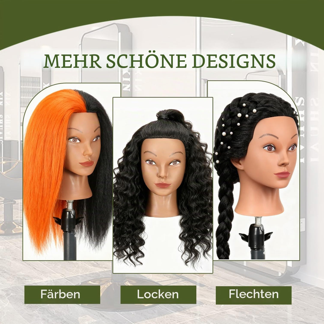 Mannequinkopf mit menschlichem Haar 14&