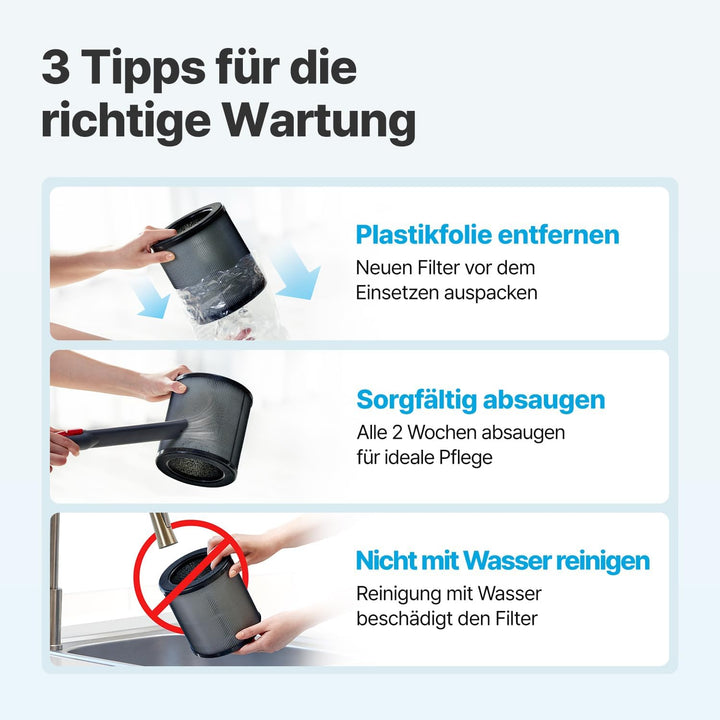 Coway Airmega 50 Ersatzfilter – Original 3-in-1 Filter (Vorfilter, HEPA, Aktivkohle) für beste Leist