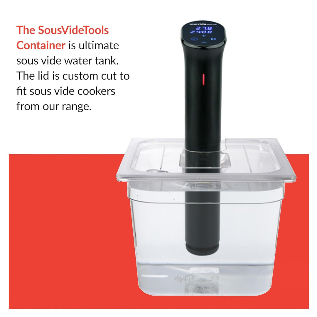 SousVideTools Container aus Polycarbonat, 11,6 l, mit Deckel passend für den iVide 2.0 Sous-Vide-Sti