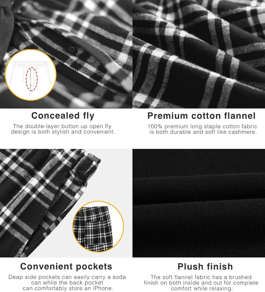 LAPASA Herren Pyjama-Set Schlafanzugset (Extra Warm Flecce Set M129, Wärmer Flanell Set M95, Warm Fl