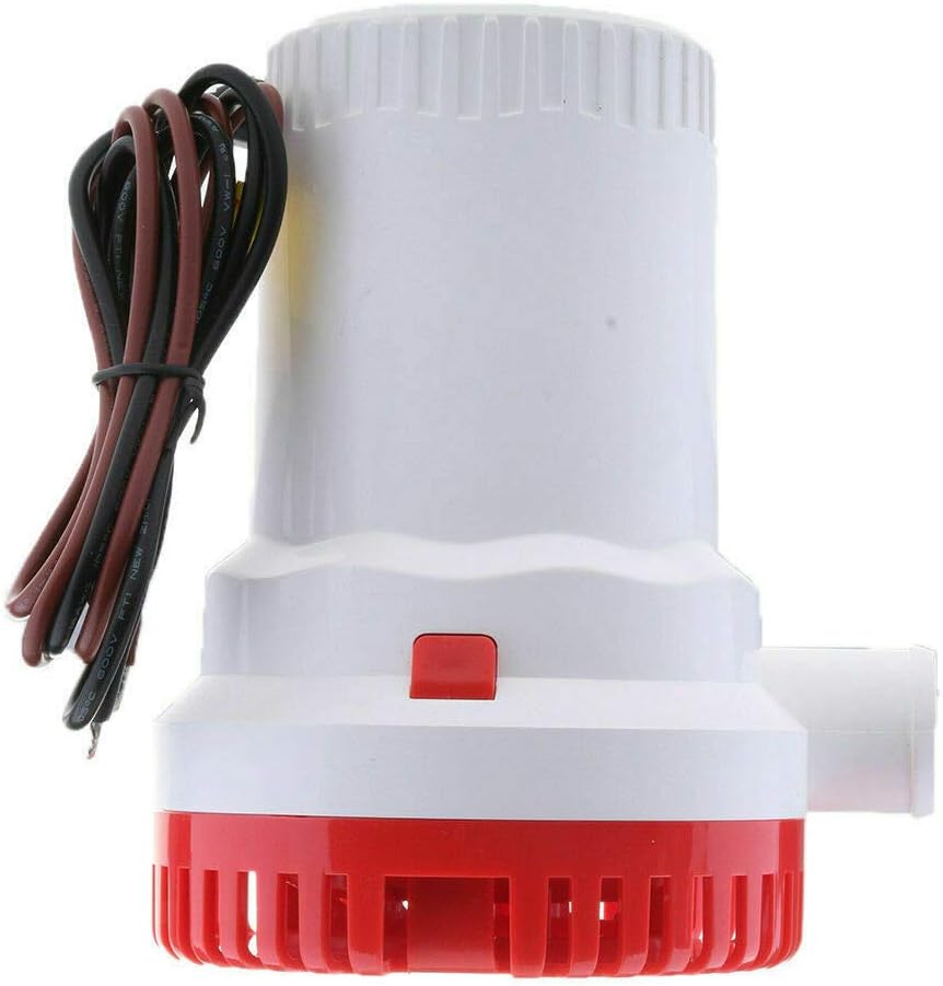 TOTMOX 12V 1500 G/H Universal-Marine-Lenzpumpe Tauchwasserpumpe, langlebige elektrische Tauchwasserp