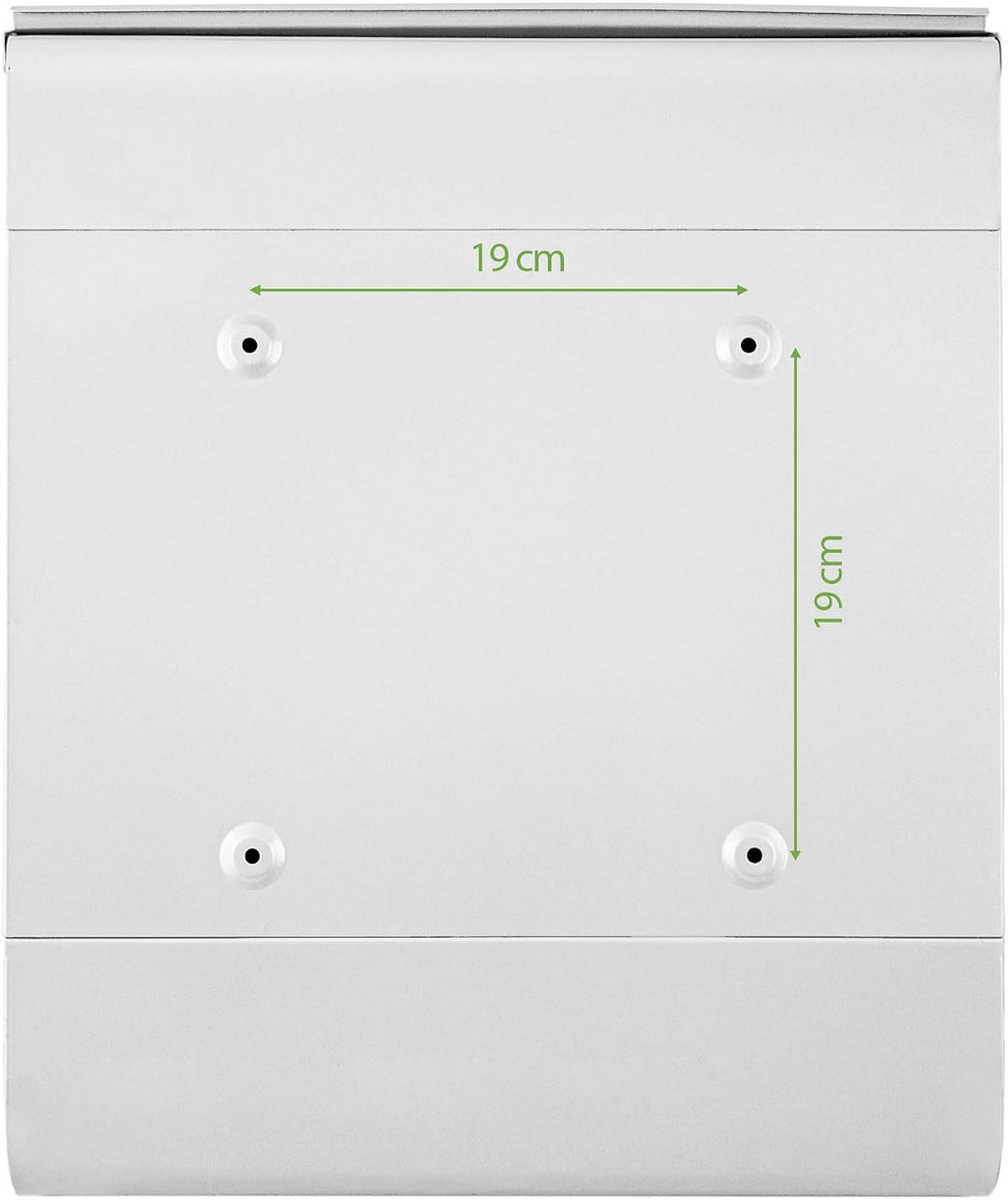 banjado® Design Briefkasten mit Motiv Esel 39x47x14cm &amp; 2 Schlüssel - Briefkasten Stahl weiss mit Ze