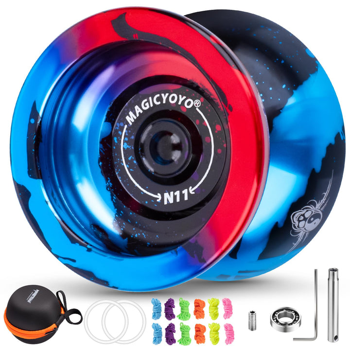 MAGICYOYO JoJo mit Leerlauf und Kugellager, Profi Nicht Reagierender Yoyo N11, Responsive Yoyo für K